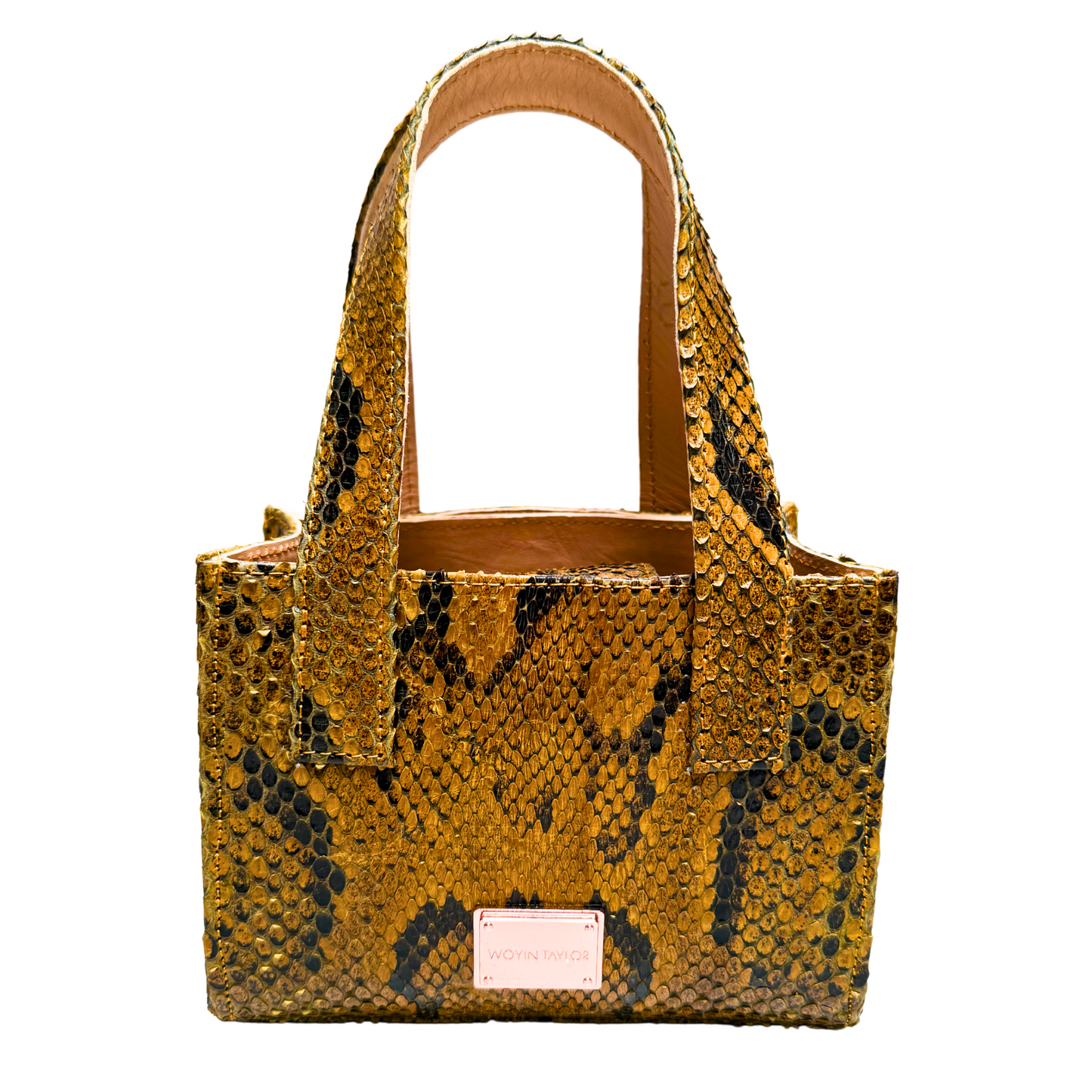 EDE Micro Tote in Green Pythonskin