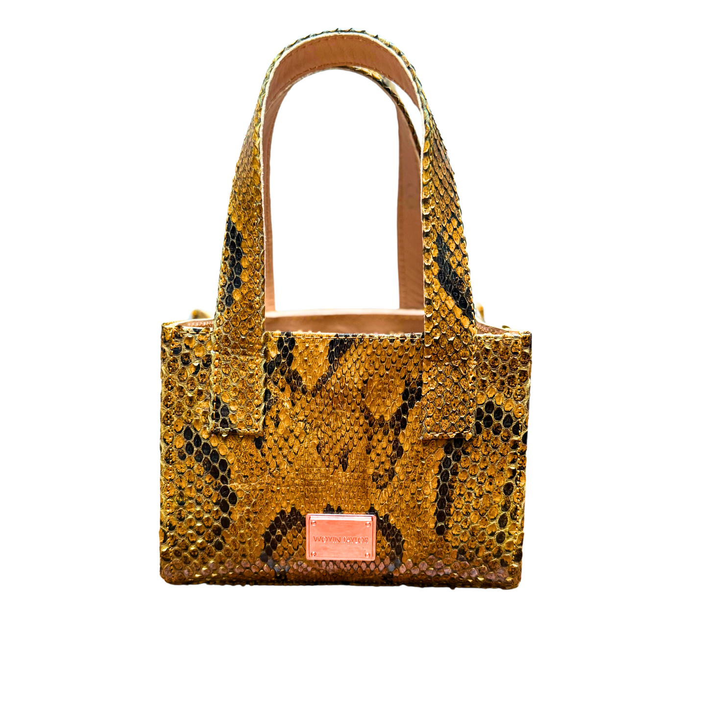 EDE Micro Tote in Green Pythonskin