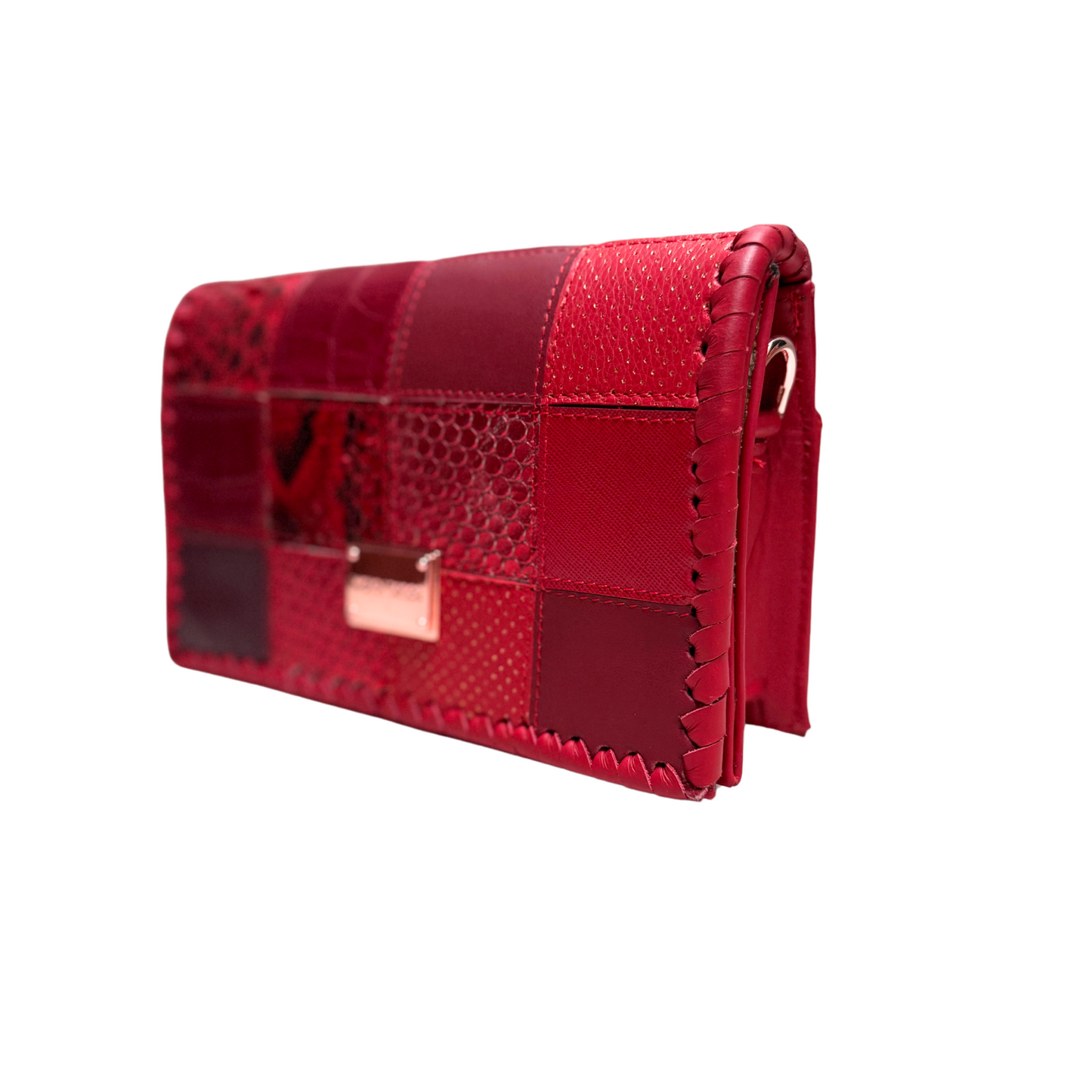Mini DARA Patchwork Crossbody Bag in Blue