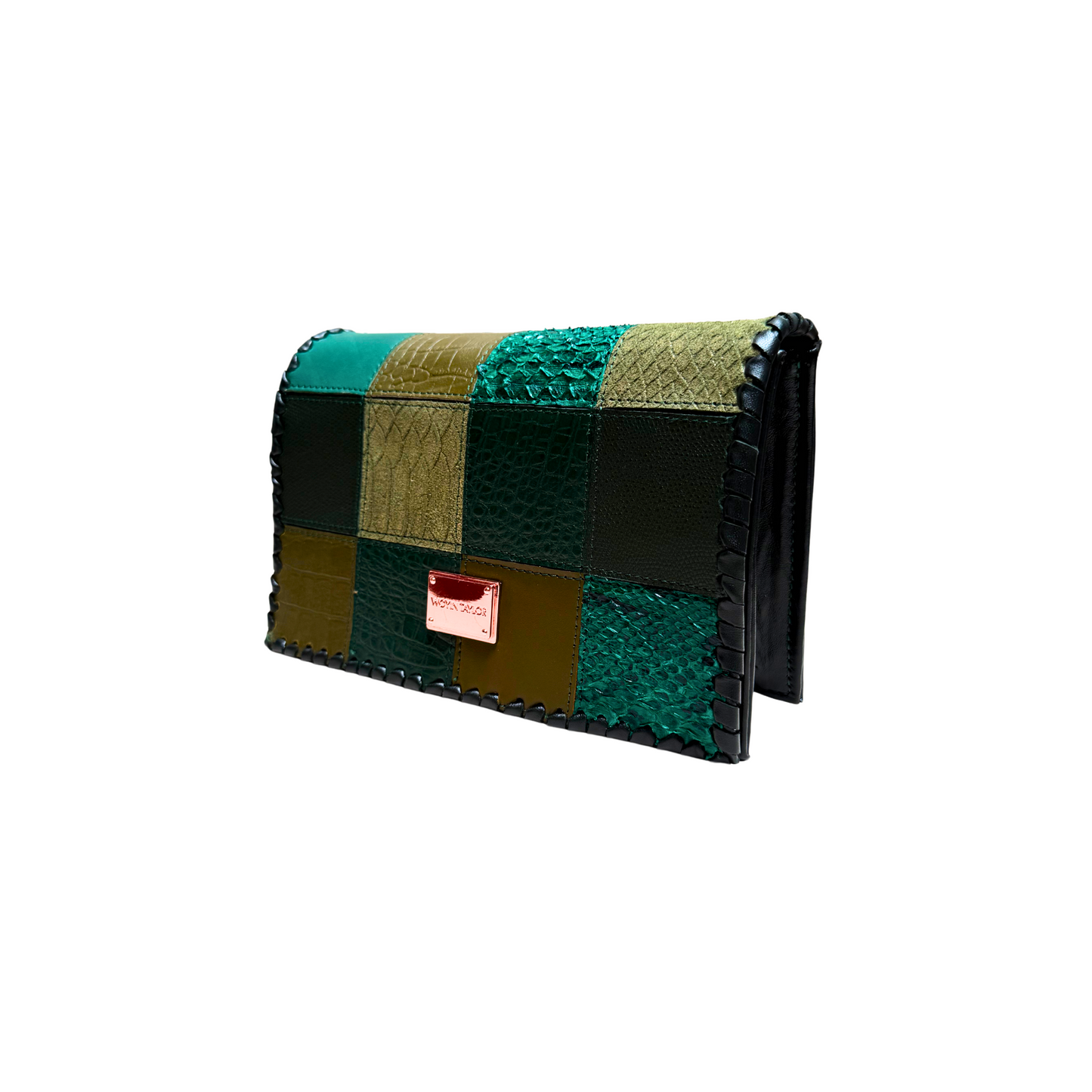 Mini DARA Patchwork Crossbody Bag in Blue